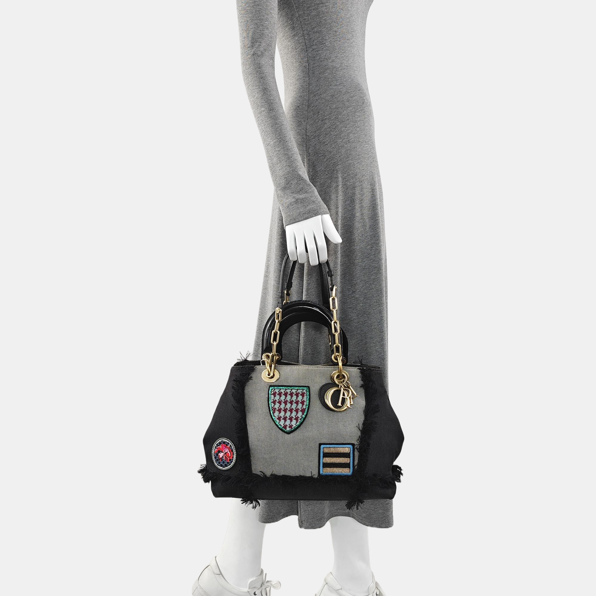 Canvas Top Handle Bag Large Multicolor