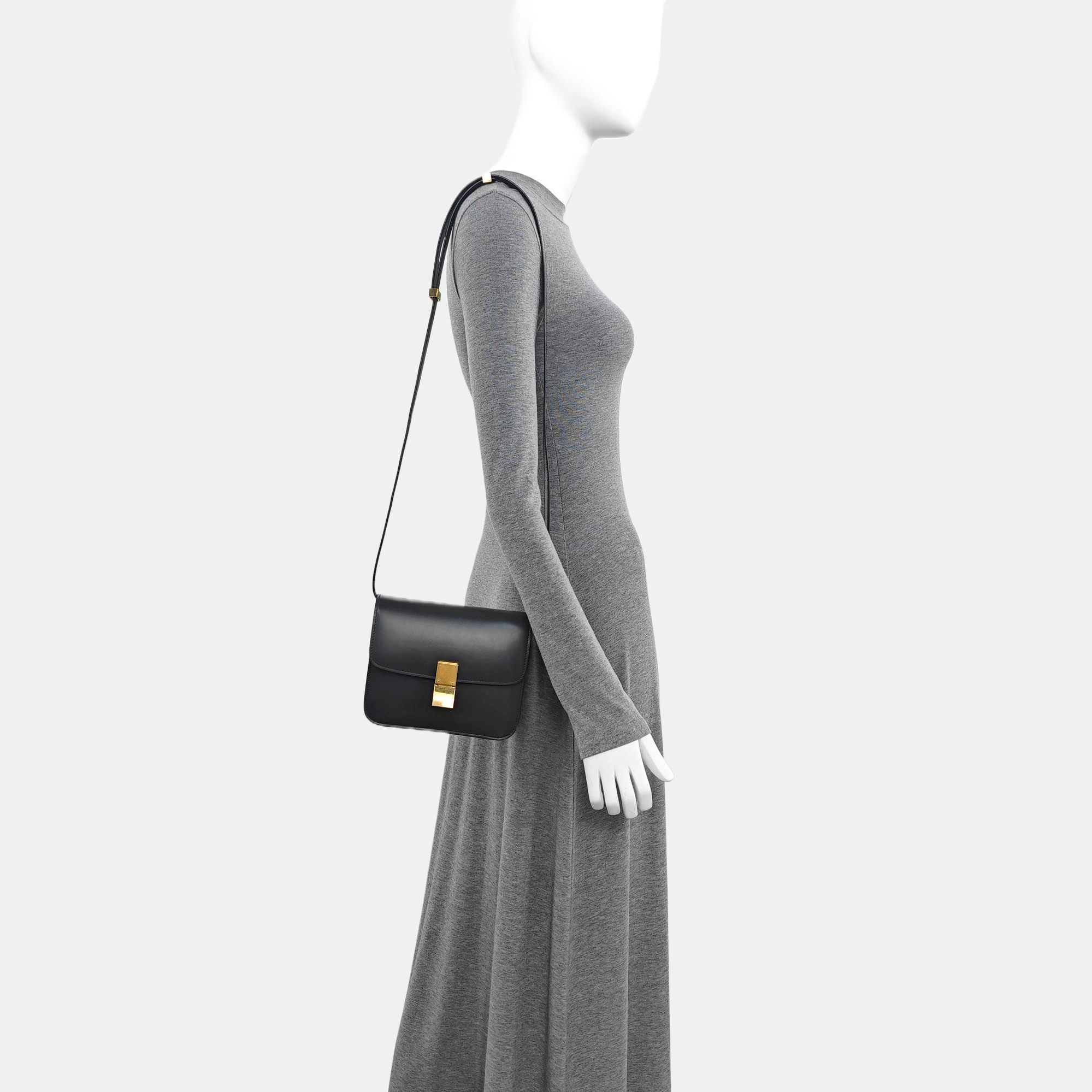 CLASSIC BOX Small Leather Gray