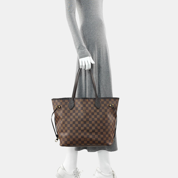 NEVERFULL MM Damier Ebene Coated Canvas Brown