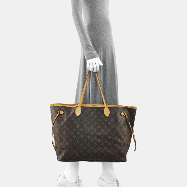 NEVERFULL GM Monogram Coated Canvas Brown