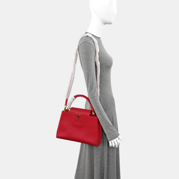CAPUCINES MM Calfskin Red