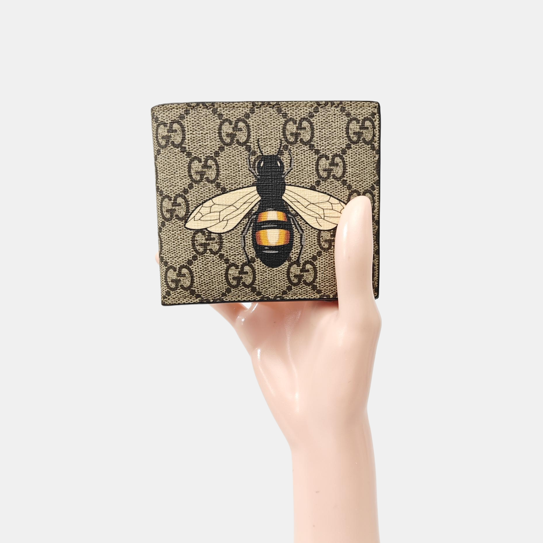 GG Supreme Monogram Coated Canvas Brown Wallet