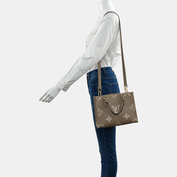 ONTHEGO PM Monogram Calfskin Gray