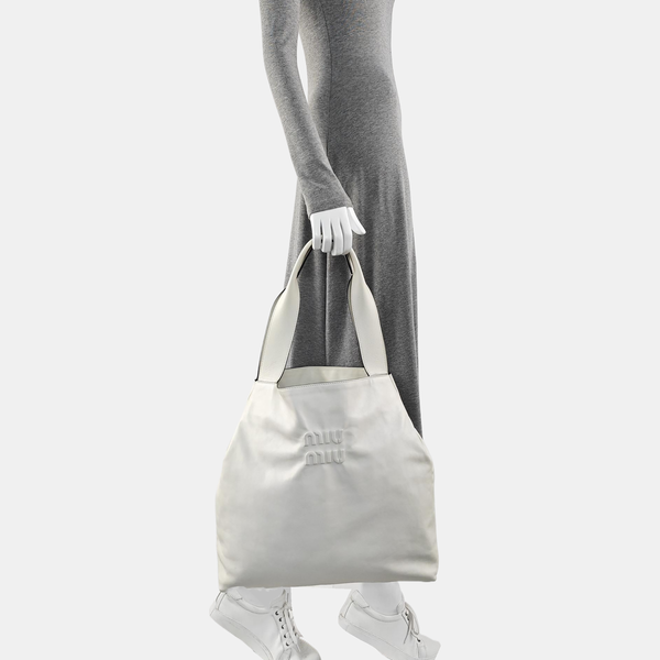 Calfskin Shoulder Bag White