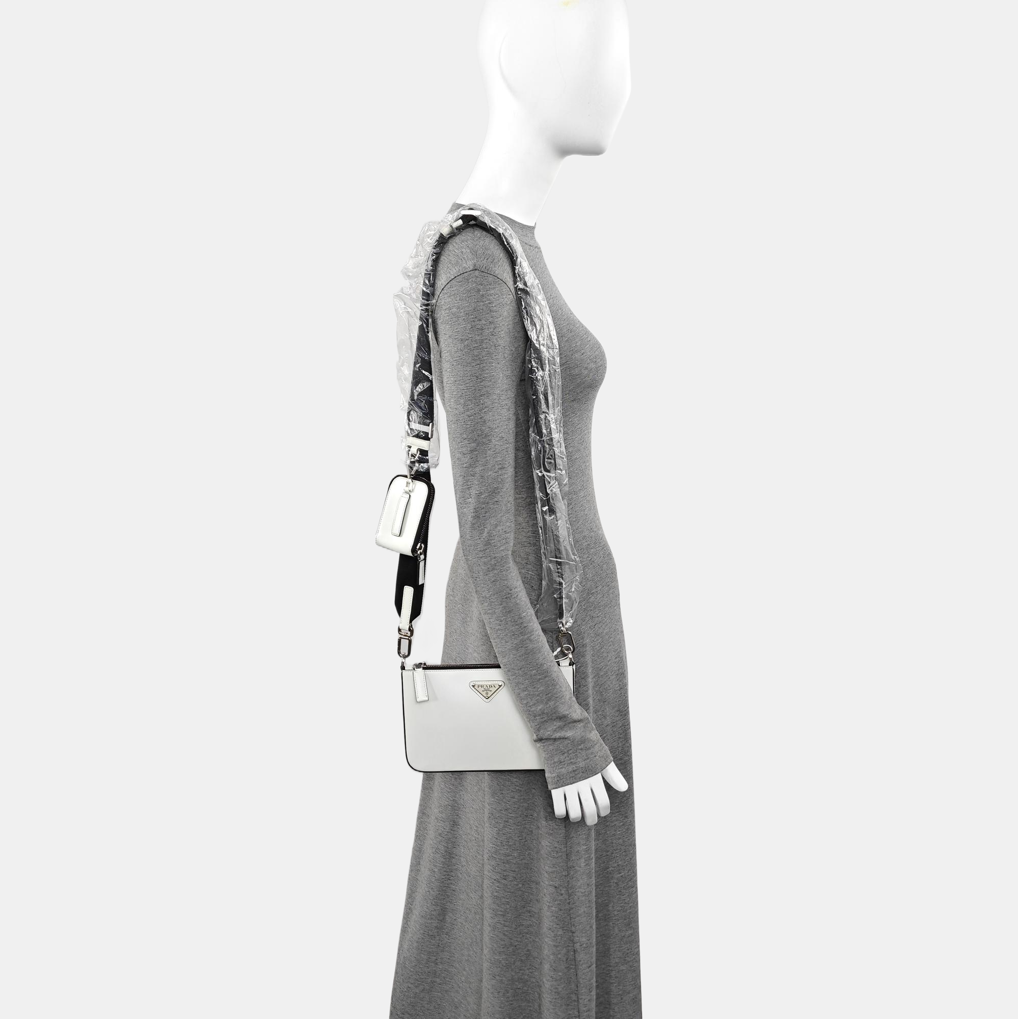 Calfskin Shoulder Bag White