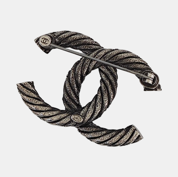Vintage Metal Black Brooch