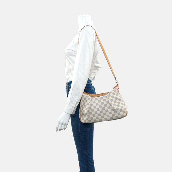SIRACUSA PM Damier Azur Coated Canvas White