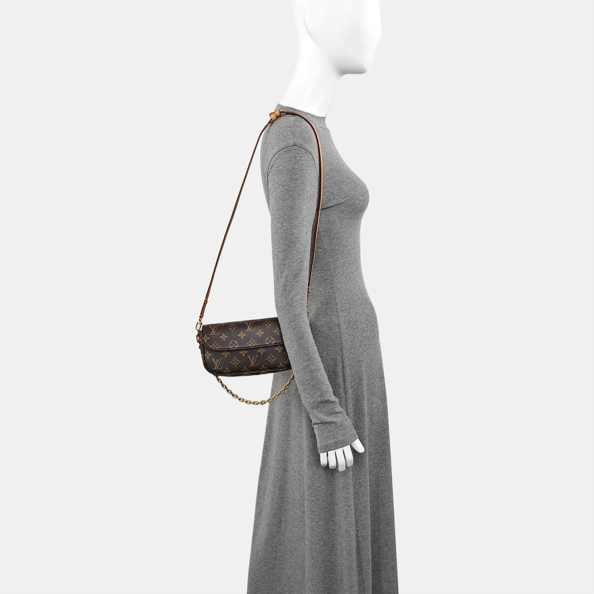 IVY Monogram Coated Canvas Brown