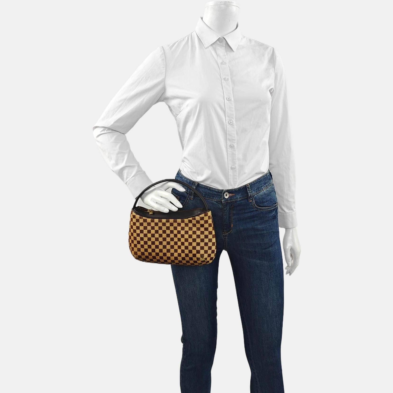 TIGRE Damier Ebene Horsehair Brown