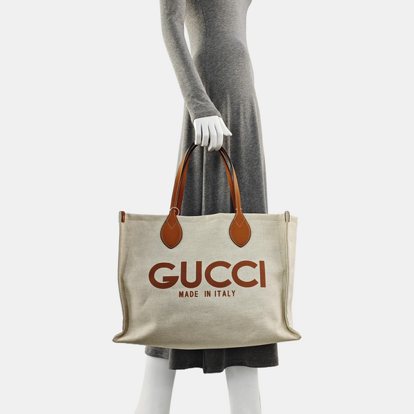 Canvas Tote Bag Beige