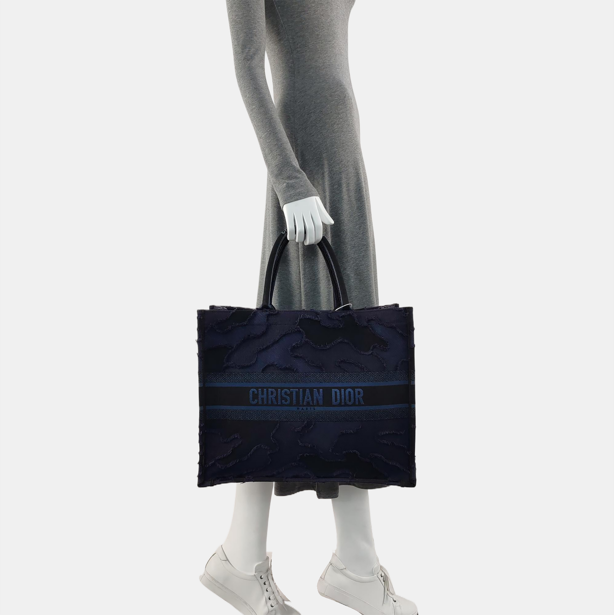 Authenticated pre-owned  Book Tote Large Canvas Blue - Tote Bag at Looply