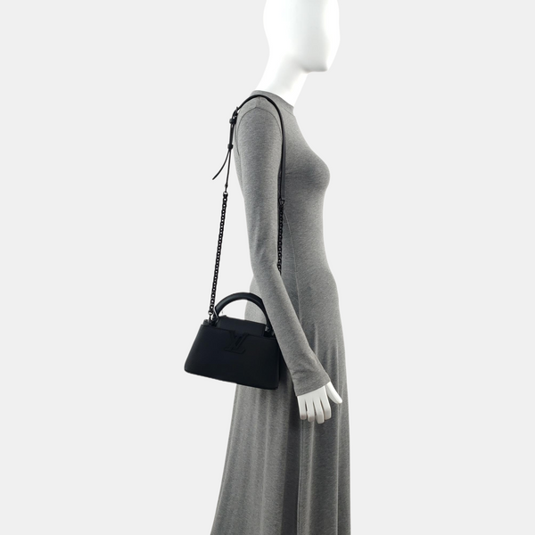 CAPUCINES Mini Calfskin Black