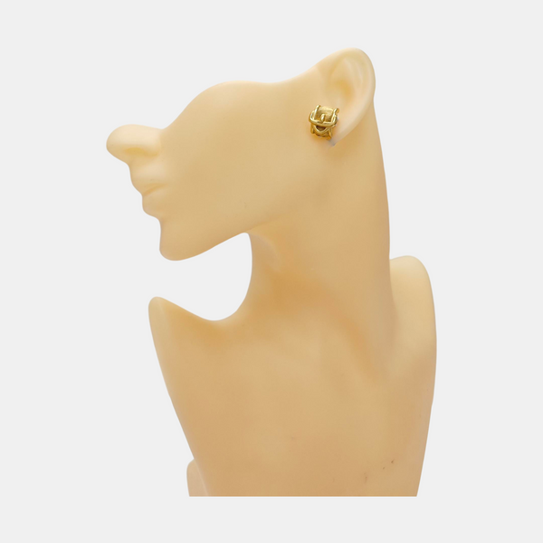 Metal Gold Clip On Earrings