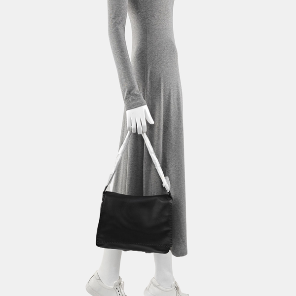 Calfskin Shoulder Bag Black