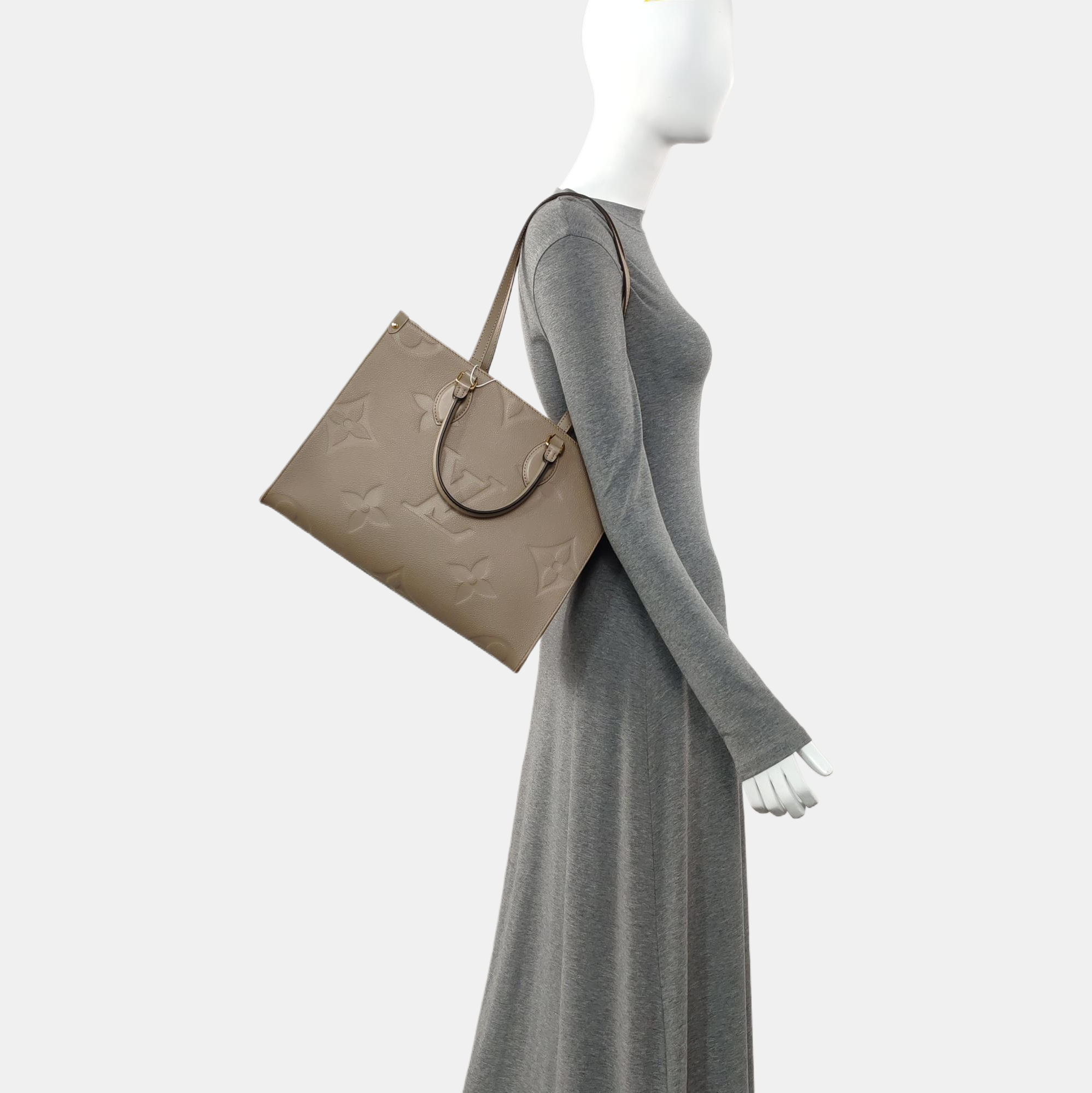 ONTHEGO MM Monogram Calfskin Gray