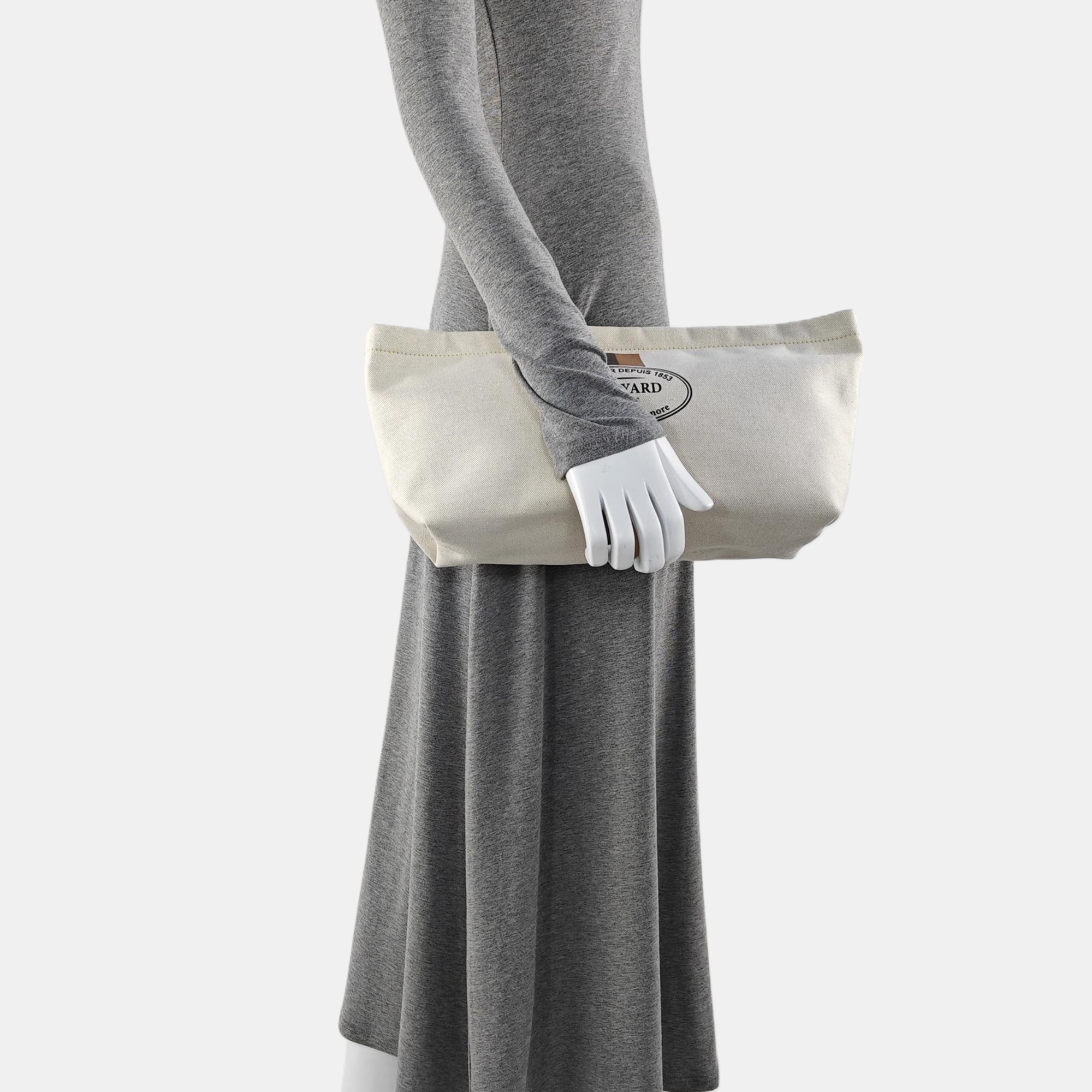 Canvas Clutch White