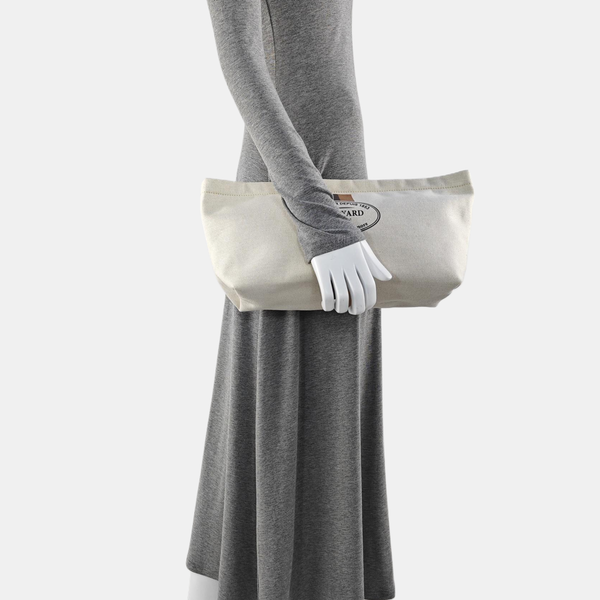 Canvas Clutch White