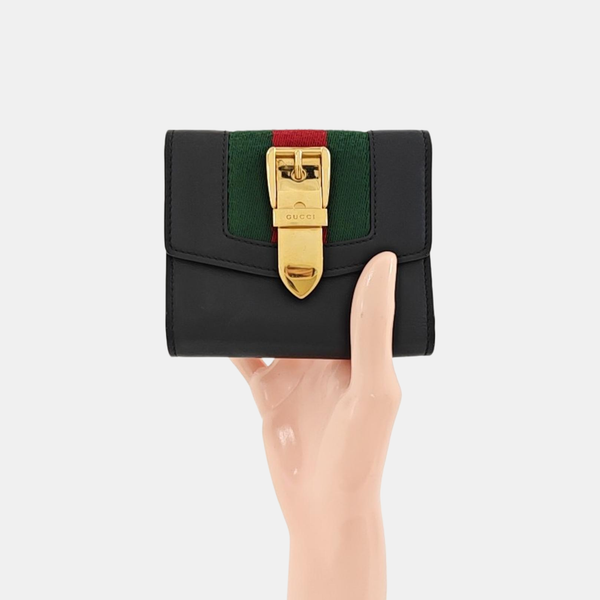 Sylvie Calfskin Black Wallet