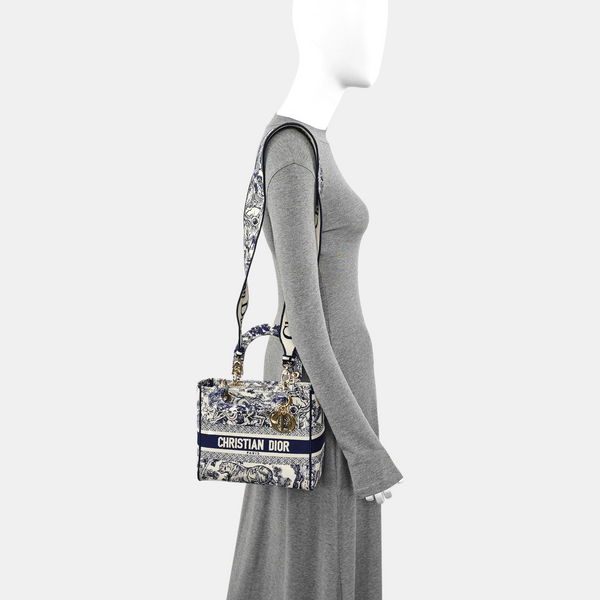 Lady D-Lite Medium Canvas Blue