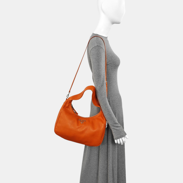 Calfskin Top Handle Bag Orange