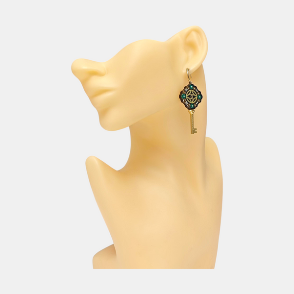 CC Logo Metal Gold Earrings