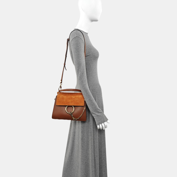 Faye Small Calfskin Brown