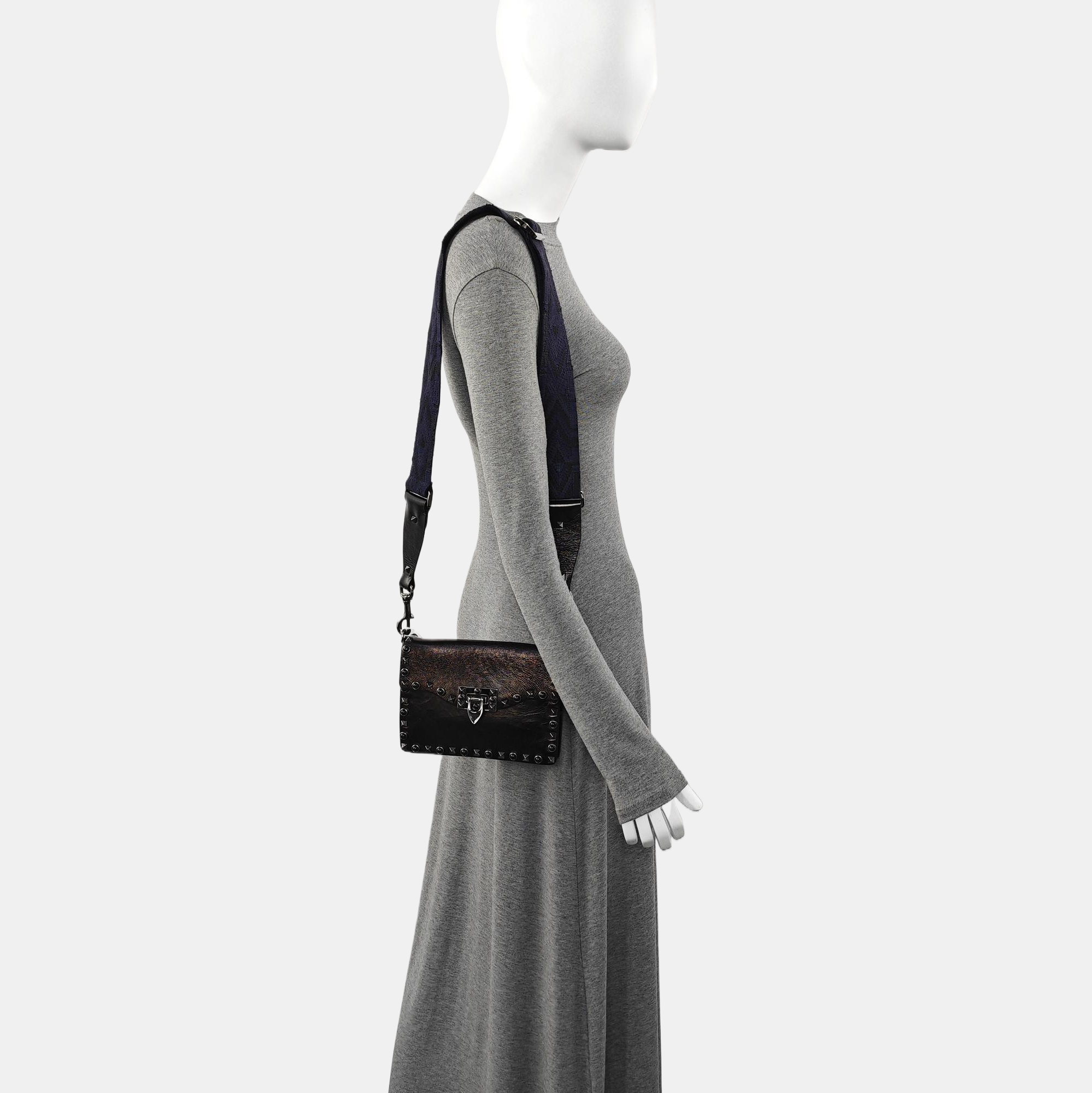 Calfskin Shoulder Bag Brown