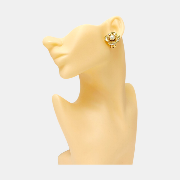 Metal Gold Clip On Earrings