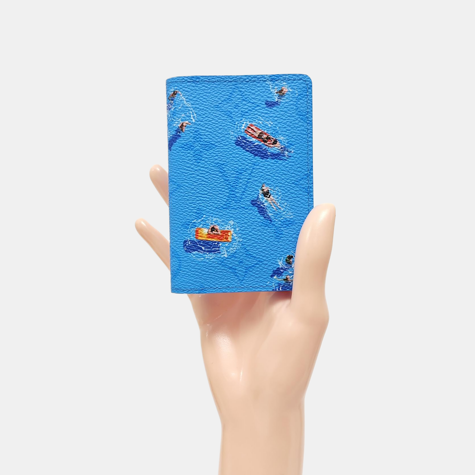 BRAZZA Coated Canvas Blue Card Holder