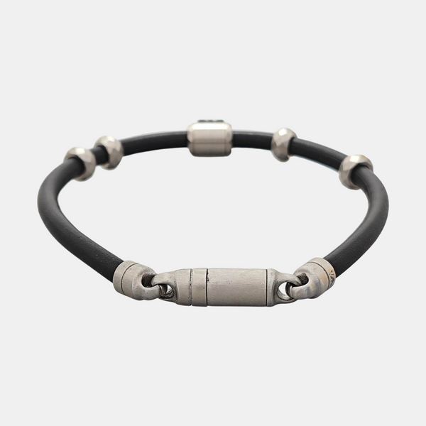 Leather Black Bangle