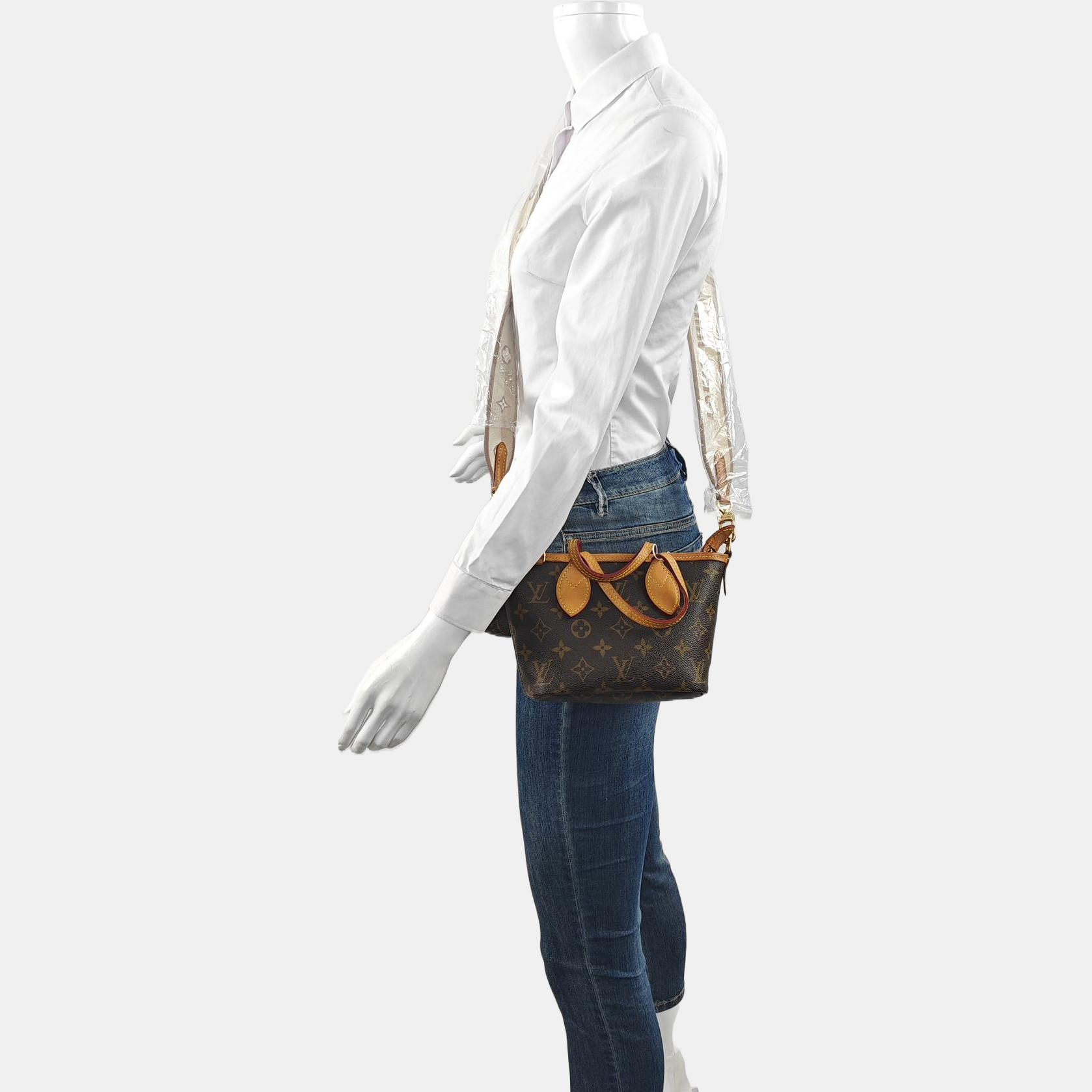 NEVERFULL BB Monogram Coated Canvas Brown