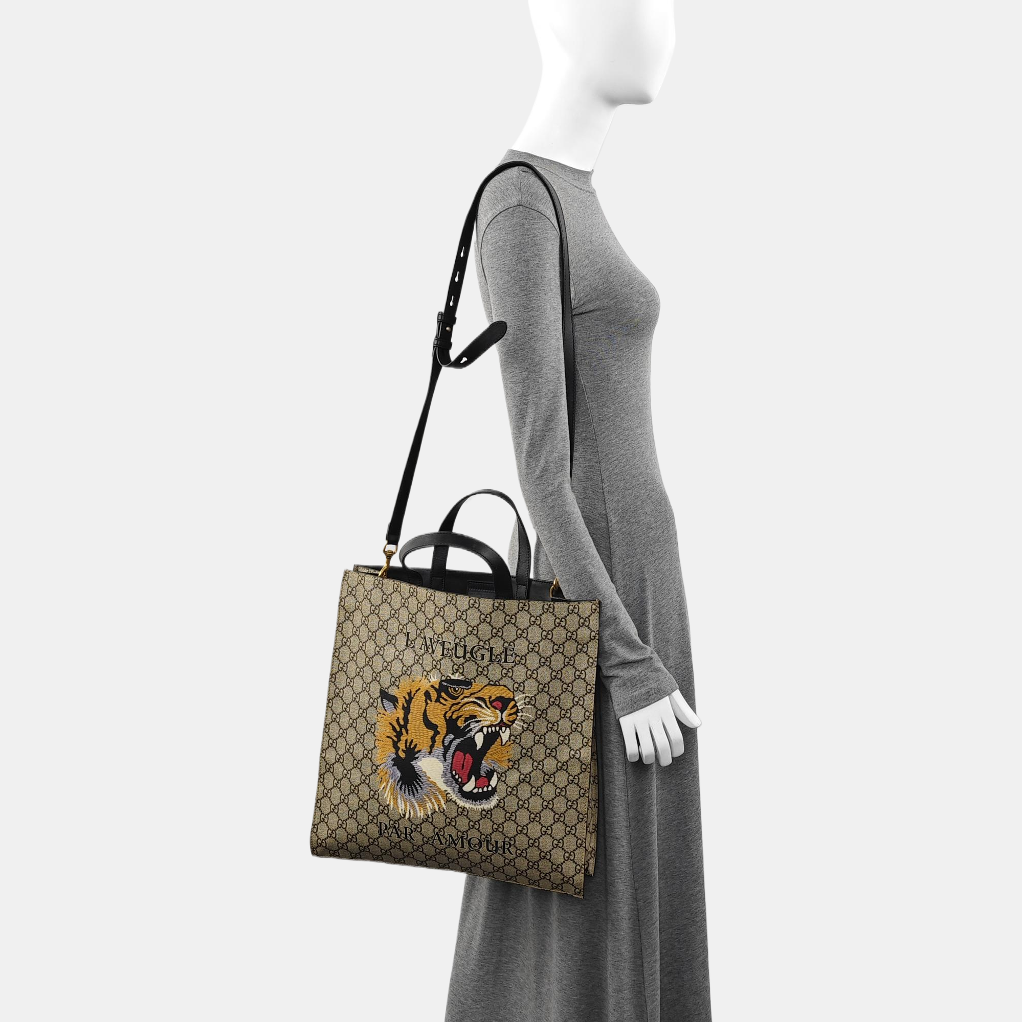 Monogram Coated Canvas Tote Bag Beige