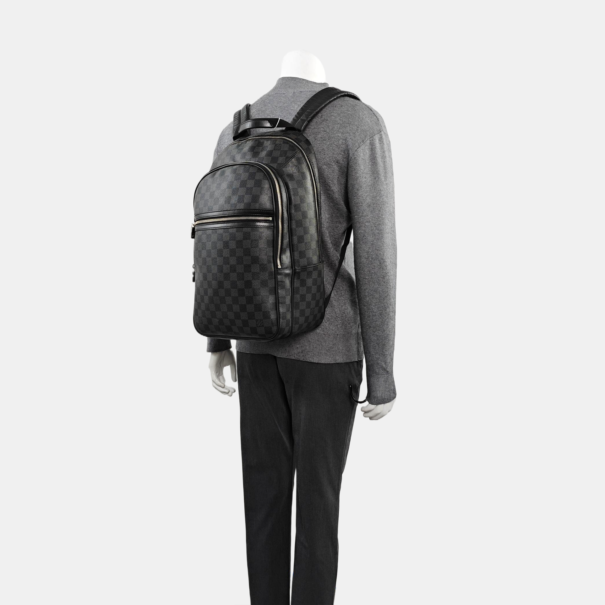 MICHAEL Damier Graphite Coated Canvas Gray
