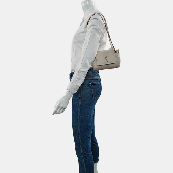 NOLITA Mini Quilted Lambskin White