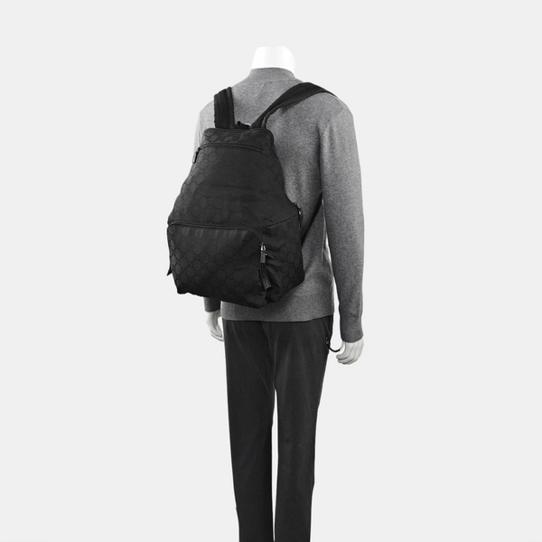 Monogram Canvas Backpack Black