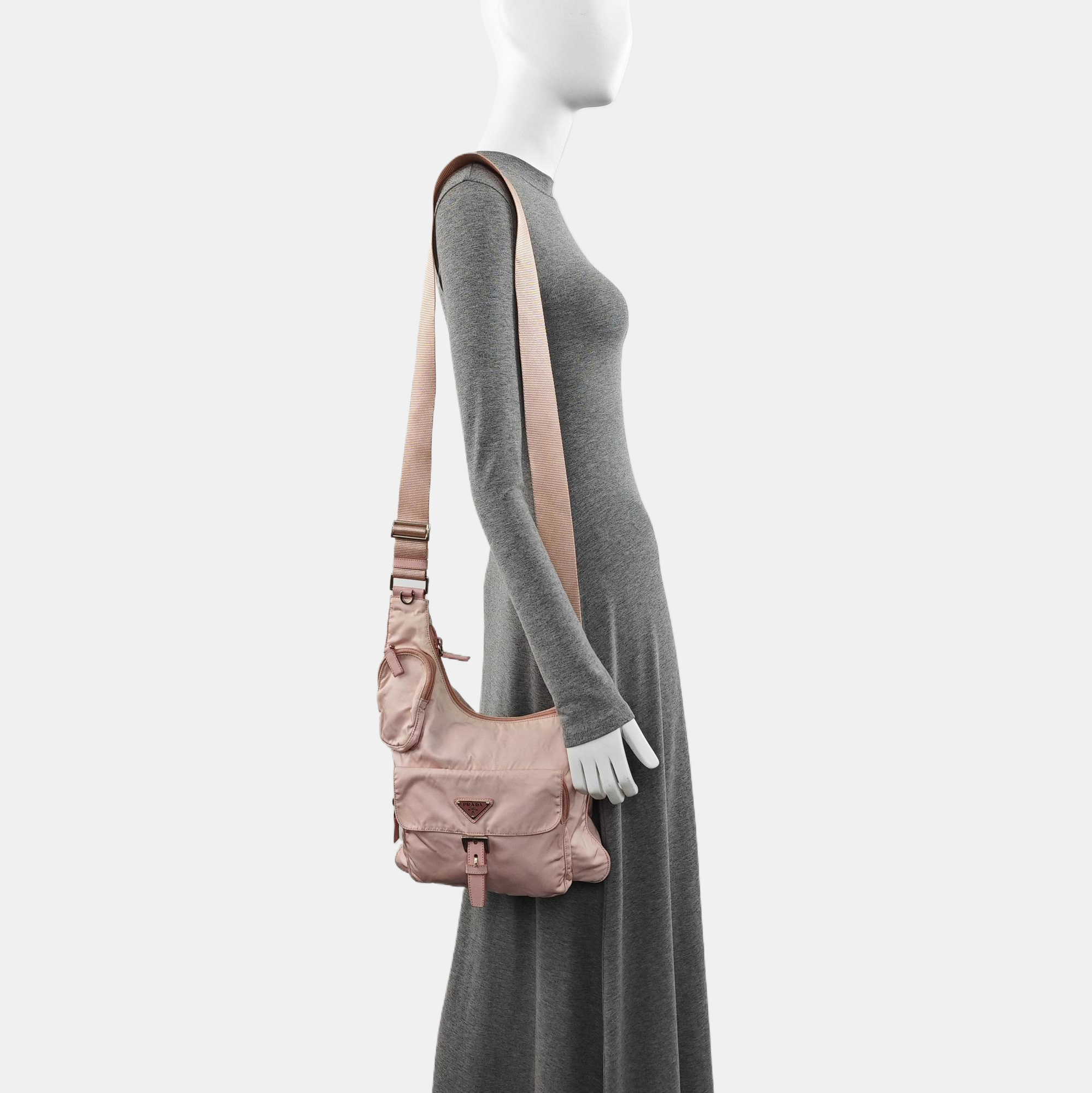 Nylon Shoulder Bag Pink