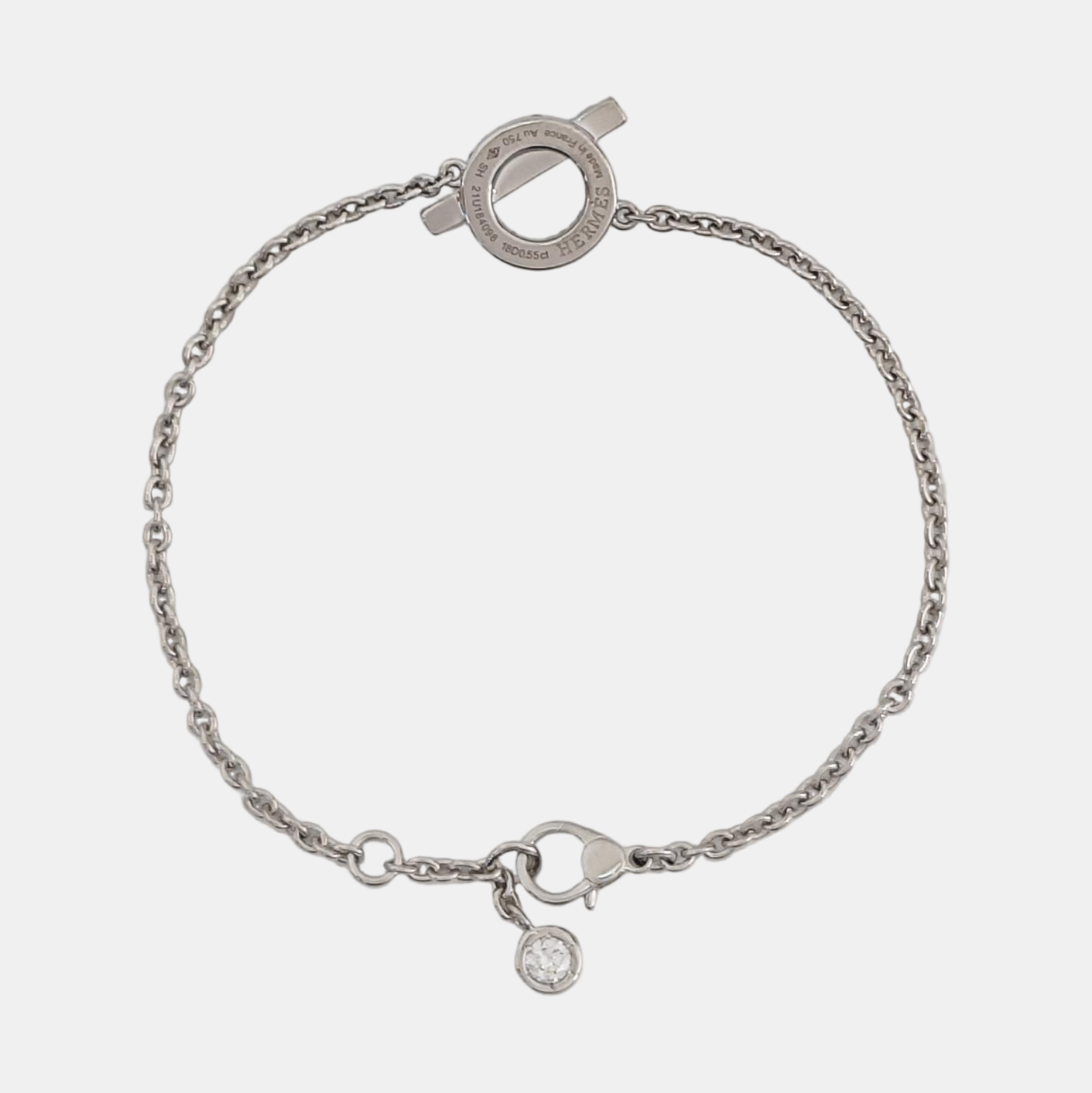 Finesse 18k White Gold Silver Bracelet