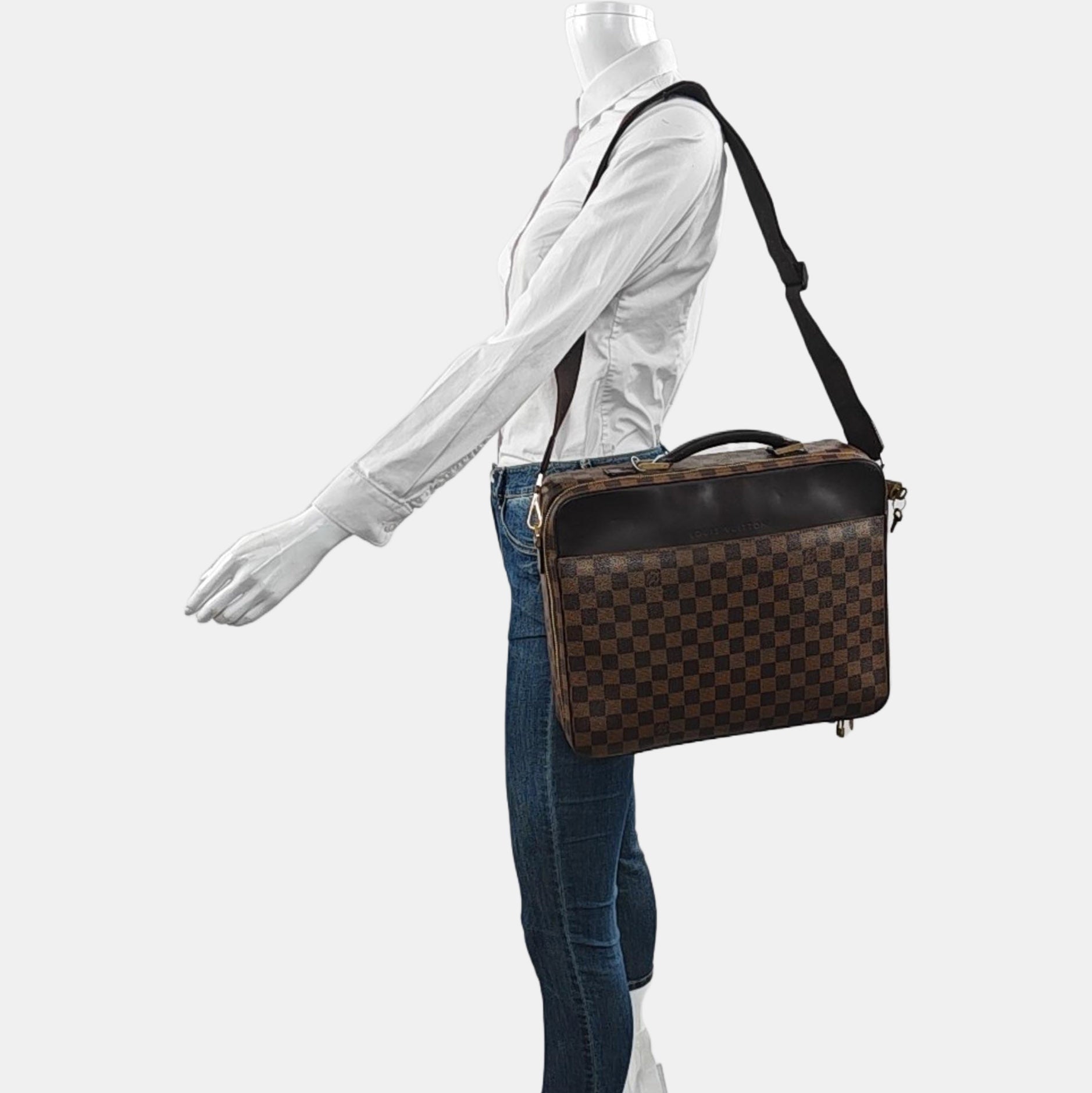 SABANA Damier Ebene Coated Canvas Brown