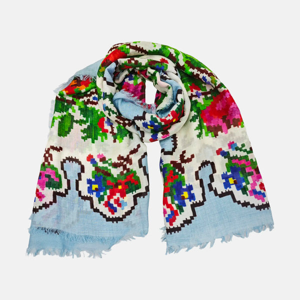 Pañuelo de modal multicolor