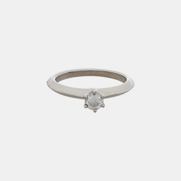 Tiffany Setting Platinum 950 Silver Ring EU 49