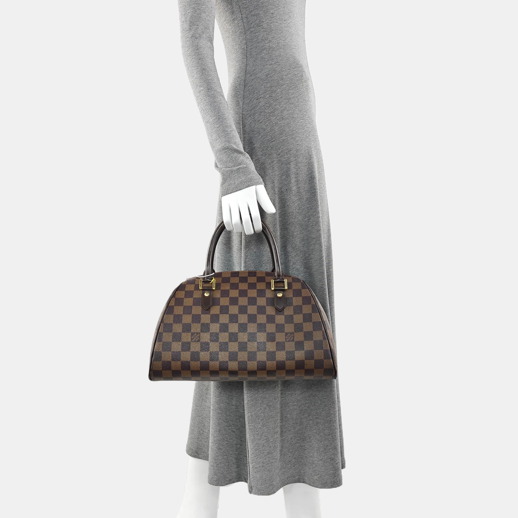 RIBERA MM Damier Ebene Coated Canvas Brown