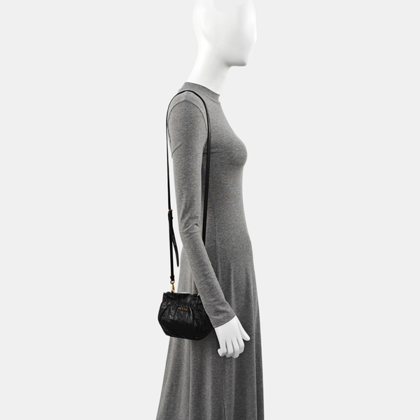 Lambskin Bucket Bag Black