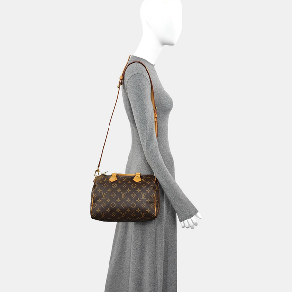 SPEEDY 25 Monogram Coated Canvas Brown