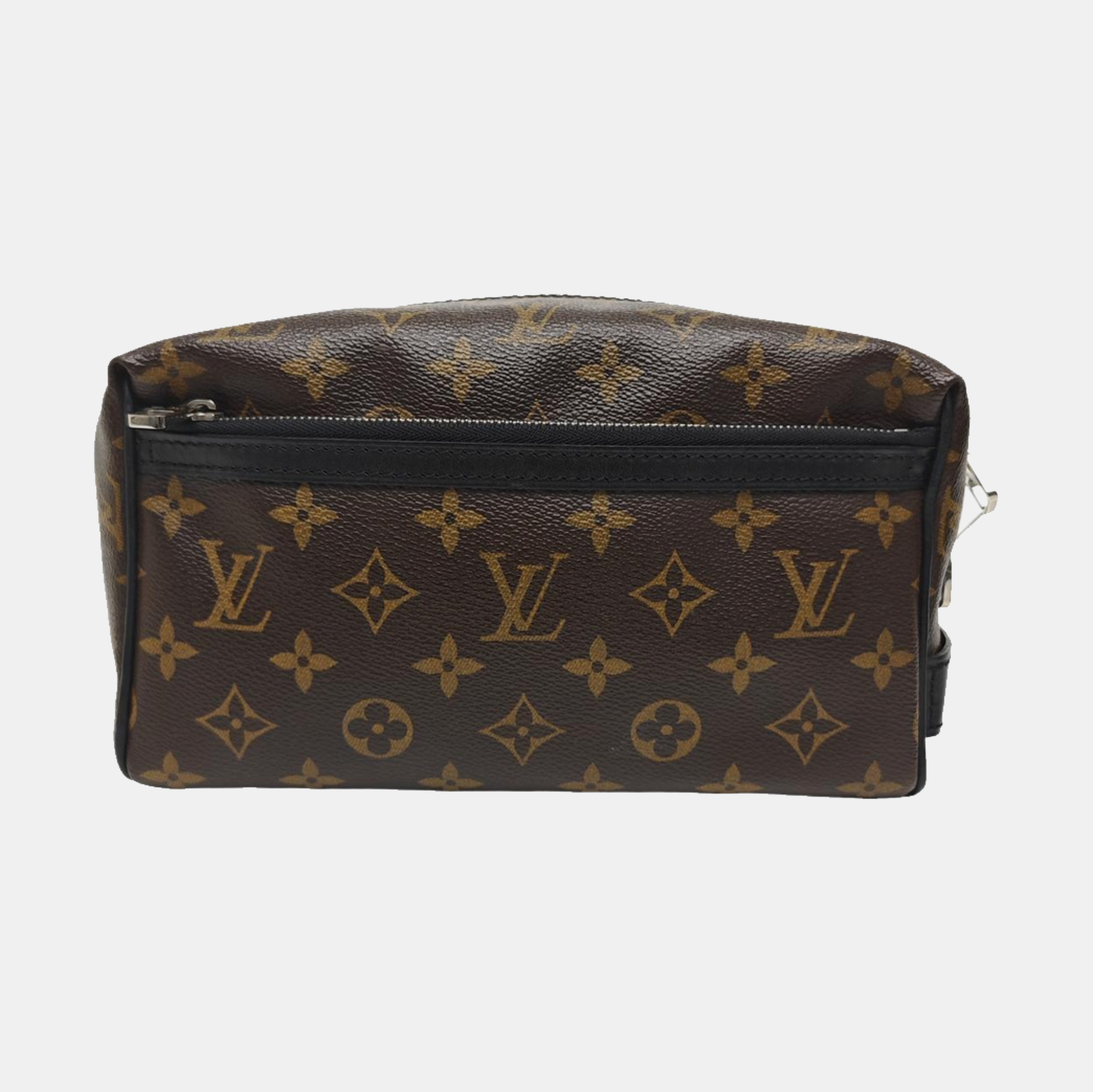 Monogram Coated Canvas Clutch Brown