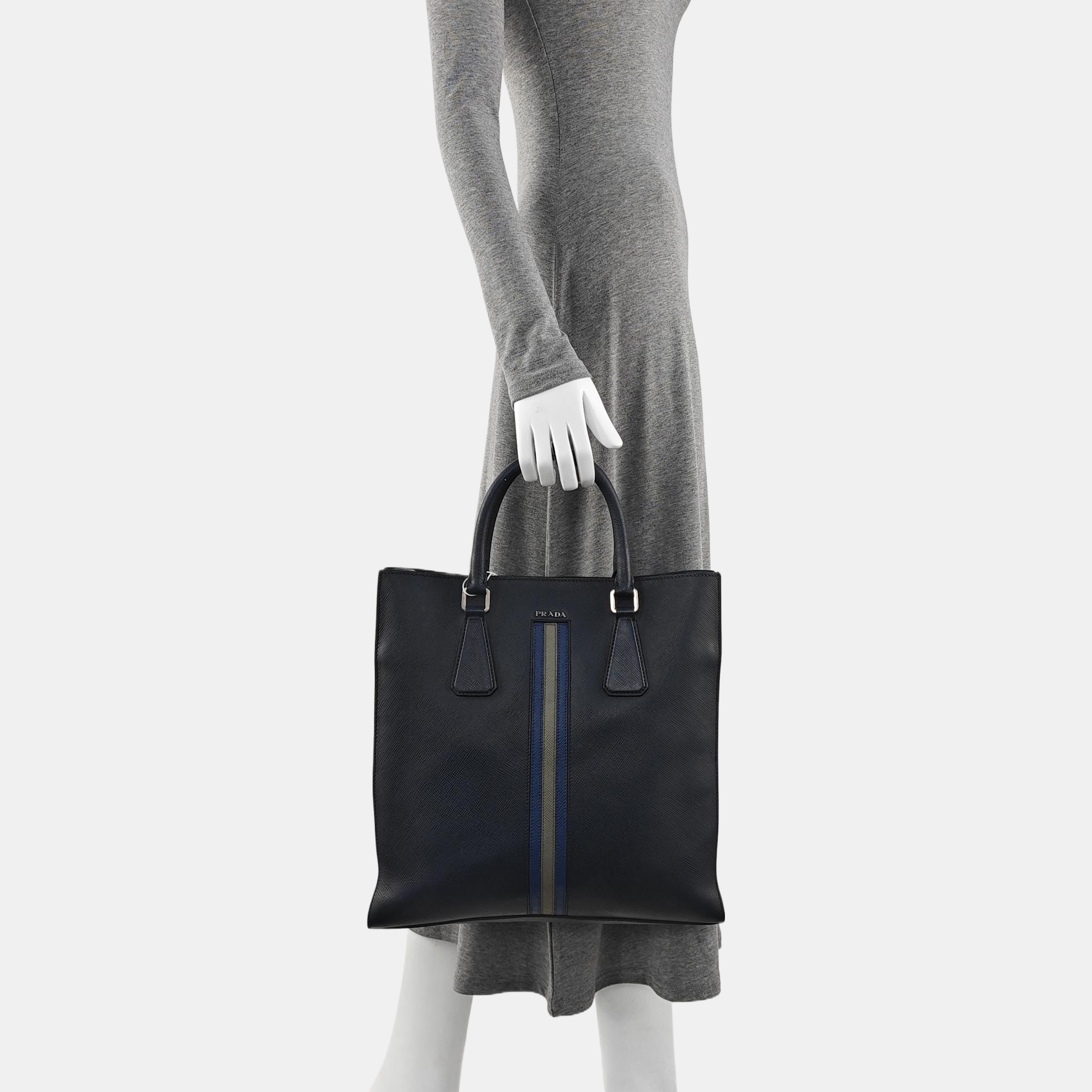 Calfskin Tote Bag Blue
