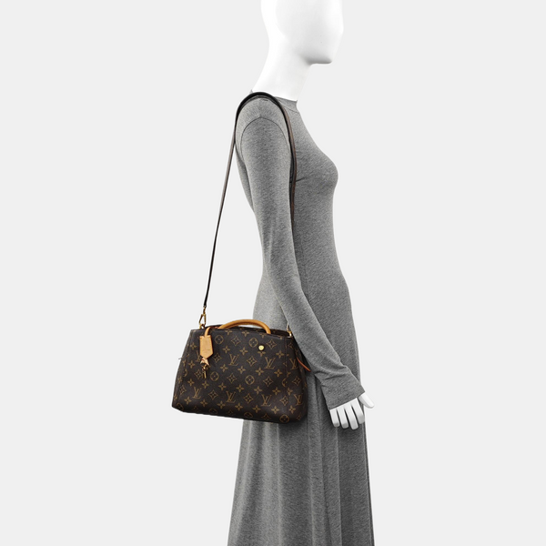 MONTAIGNE BB Monogram Coated Canvas Brown