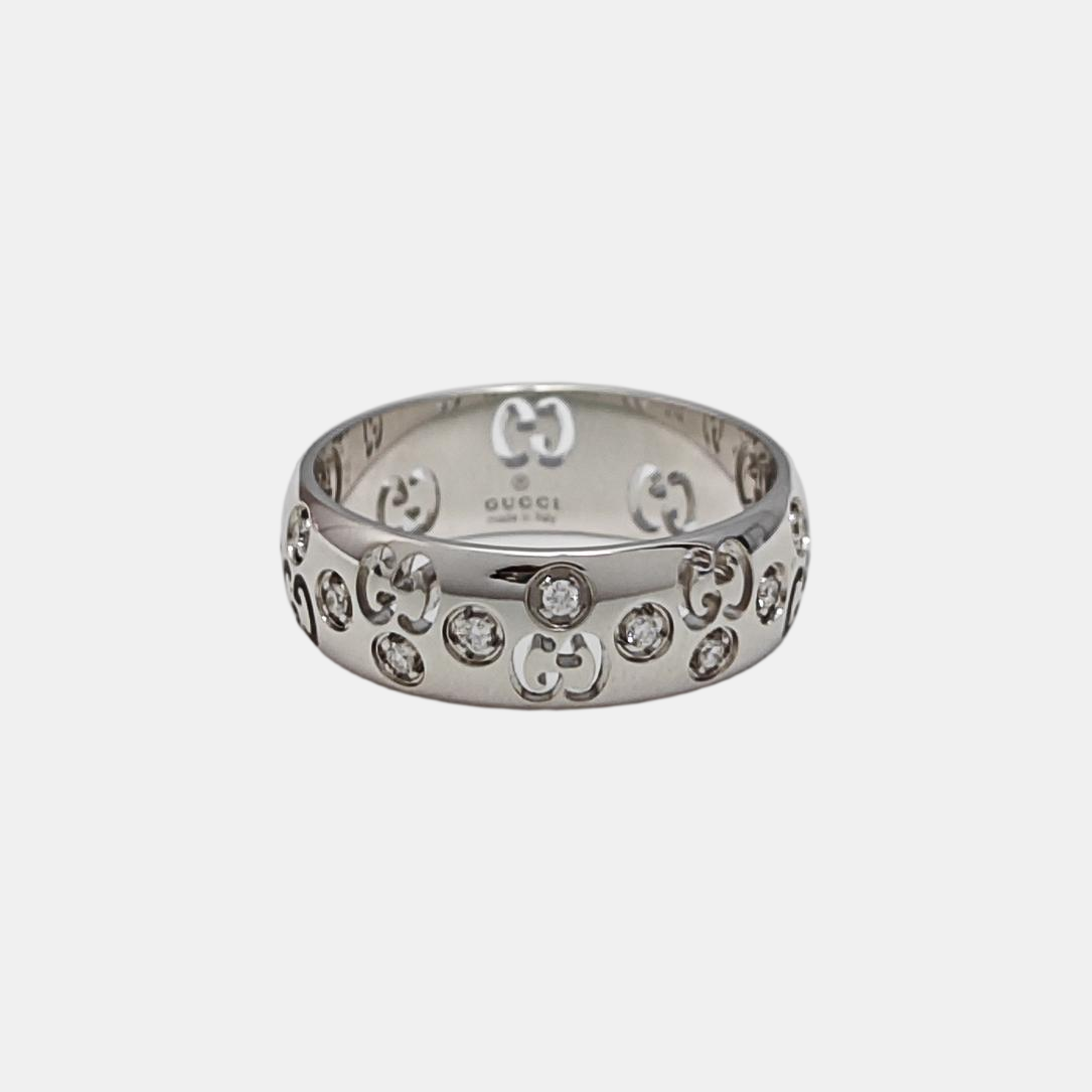 18k White Gold Silver Ring HK 13