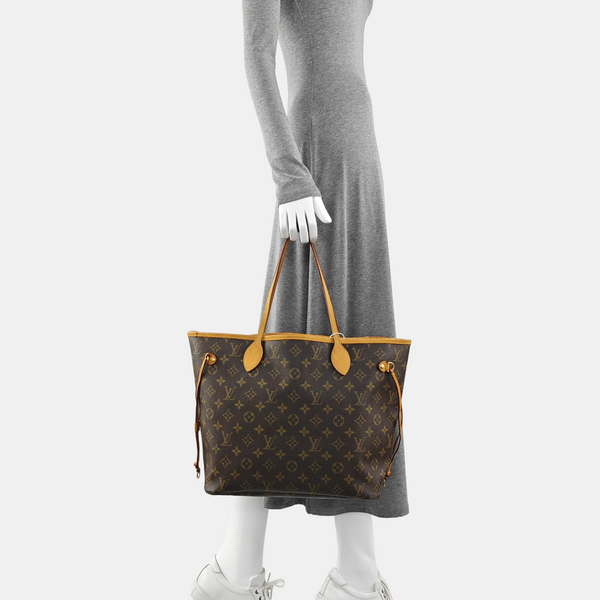 NEVERFULL MM Monogram Coated Canvas Brown