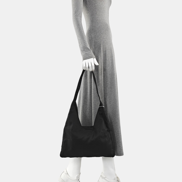 Nylon Shoulder Bag Black