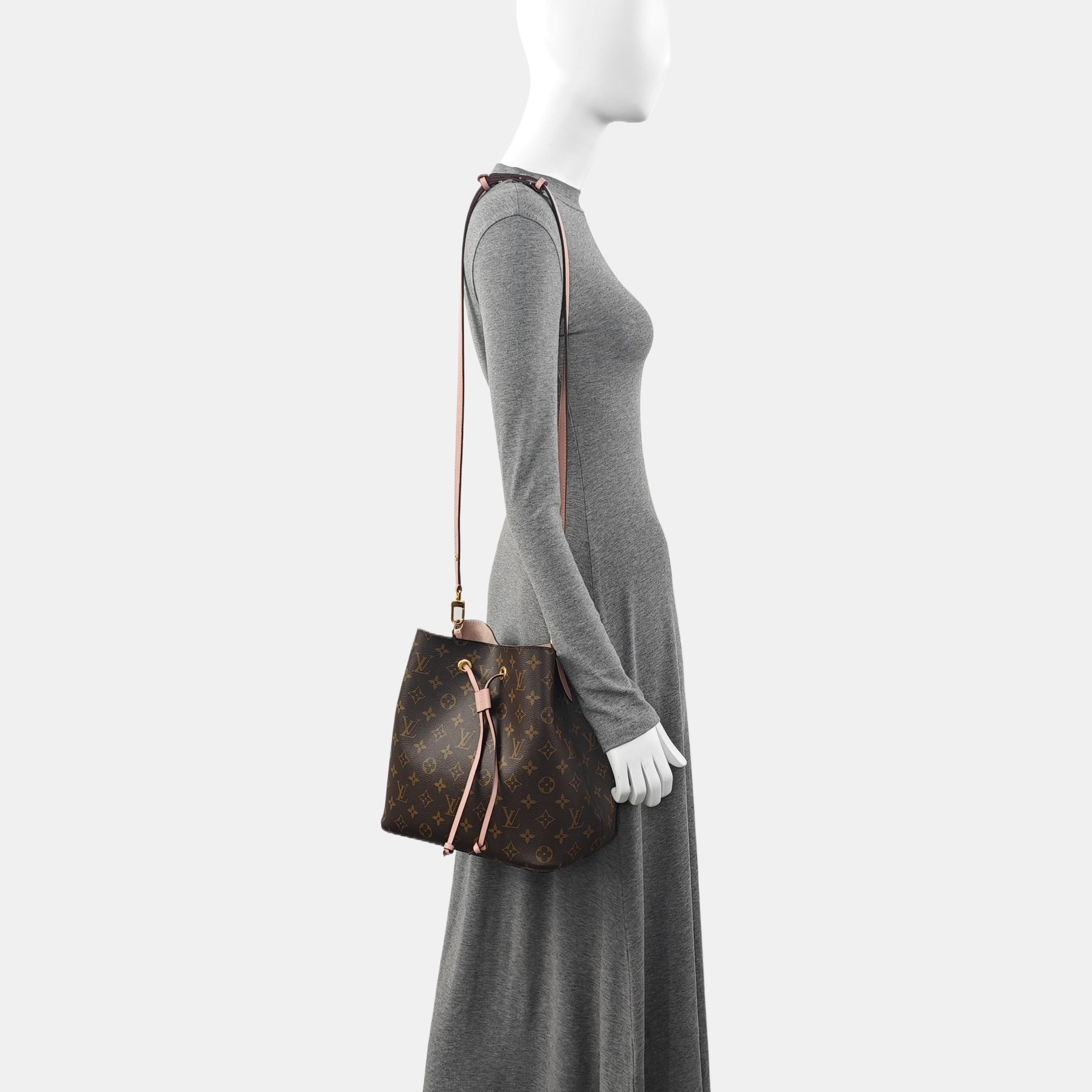 NÉONOÉ MM Monogram Coated Canvas Brown
